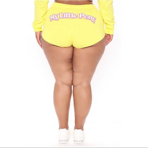 My Little Pony Sunny Skies Yellow Vintage MLP Dolphin Shorts - Picture 4 of 13